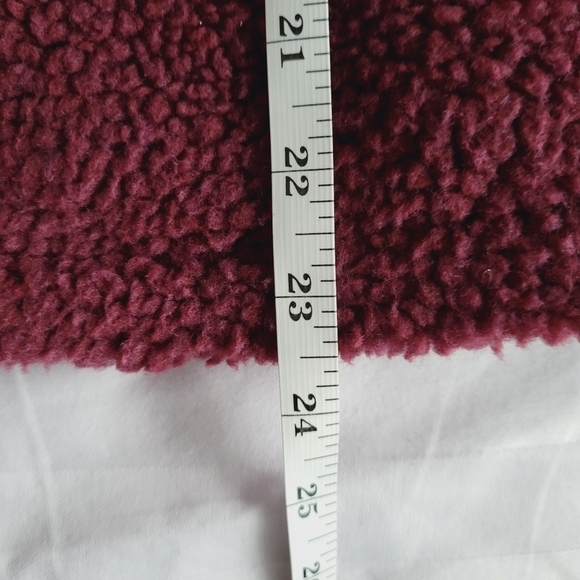Boden Burgundy Elgin Borg Fleece Toggle Jacket - Picture 12 of 12